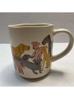 Opal House Dog Person Collectible Coffee Mug Tea Cup 16oz 4” tall Stoneware VGUC